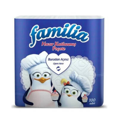 FAMİLİA PEÇETE 100 LÜ 1/8 KATLAMALI - 4