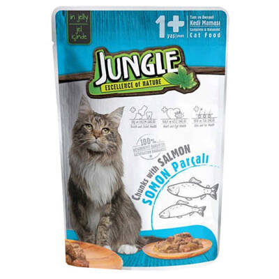 JUNGLE YETİŞKİN KEDİ 100GR SOMON PARÇALI - 1