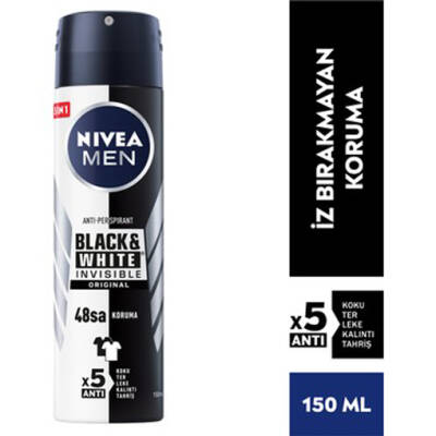 NİVEA DEO 150ML ERKEK İNV B&W POWER - 1