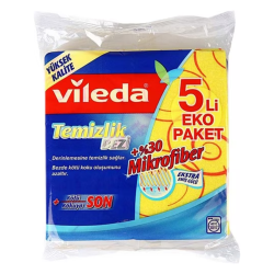 VİLEDA TEMİZLİK BEZİ 5 Lİ OKE%30 MİKROFİBER - VILEDA